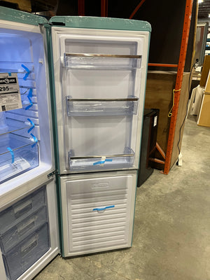 Classic Retro 22-inch 7 cu. ft. Bottom Freezer Counter Depth Refrigerator with Wine Rack in Summer Mint Green