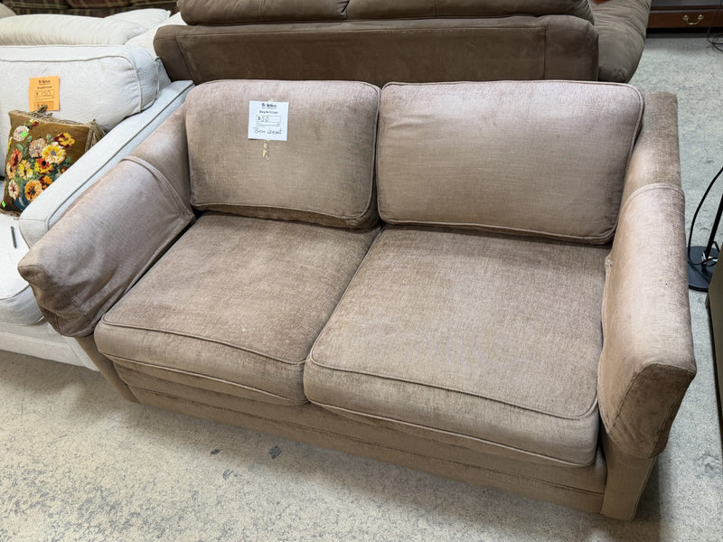 Modern Brown Loveseat Sofa