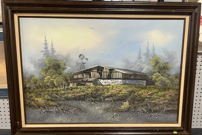 Rustic Barn Landscape Painting