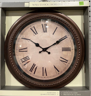 Kieragrace KG Doone Wall Clock - Brushed Dark Brown, 15.75"