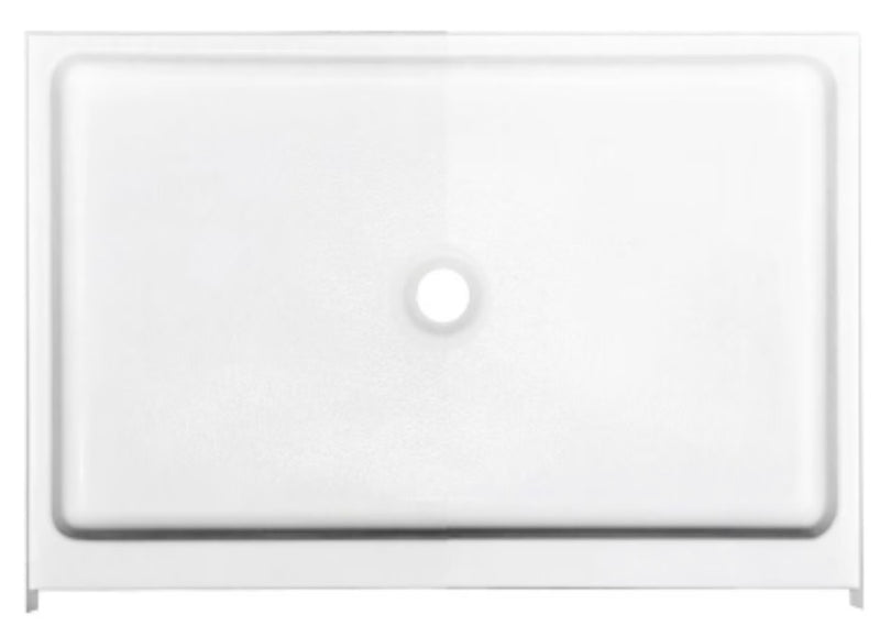 MAAX Alaska Rectangular Centre Drain Fibreglass Shower Base in White