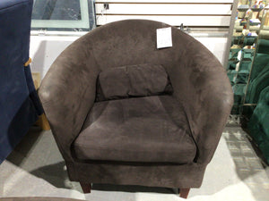 Brown Armchair with Back Cushion