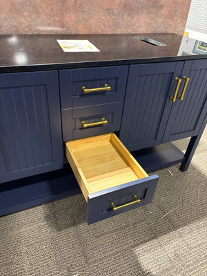 Navy and Black 60” Vanity
