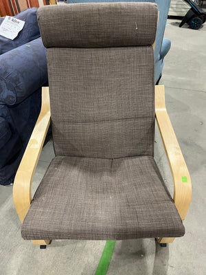 IKEA Poang Chair w/ Grey Cushion