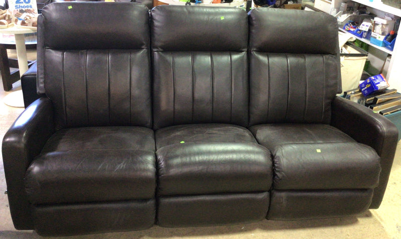 Dark Brown Leather 3-Seater La-Z-Boy Recliner