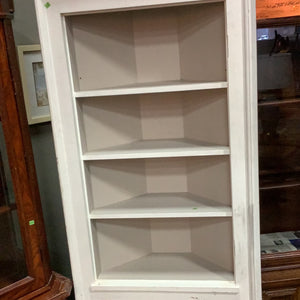 Painted White Corner Shelf