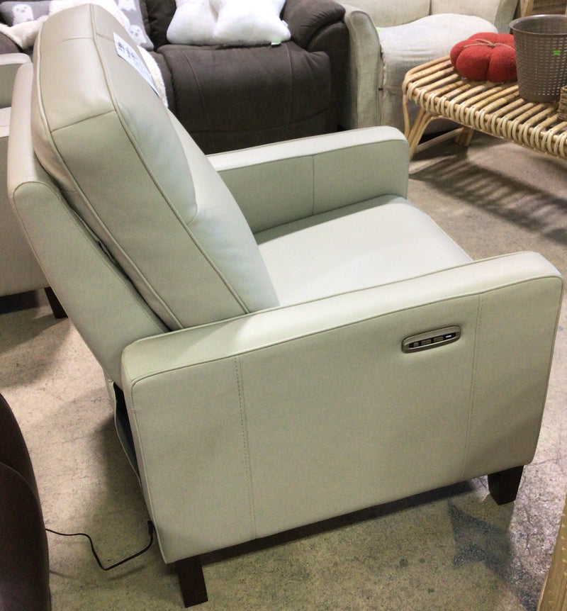 Beige Leather Armchair Recliner