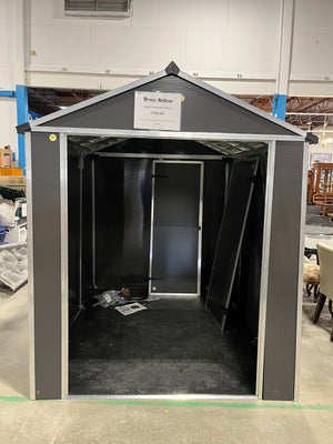 Rubicon 6 ft. x 8 ft. Dark Gray Garden Storage Shed