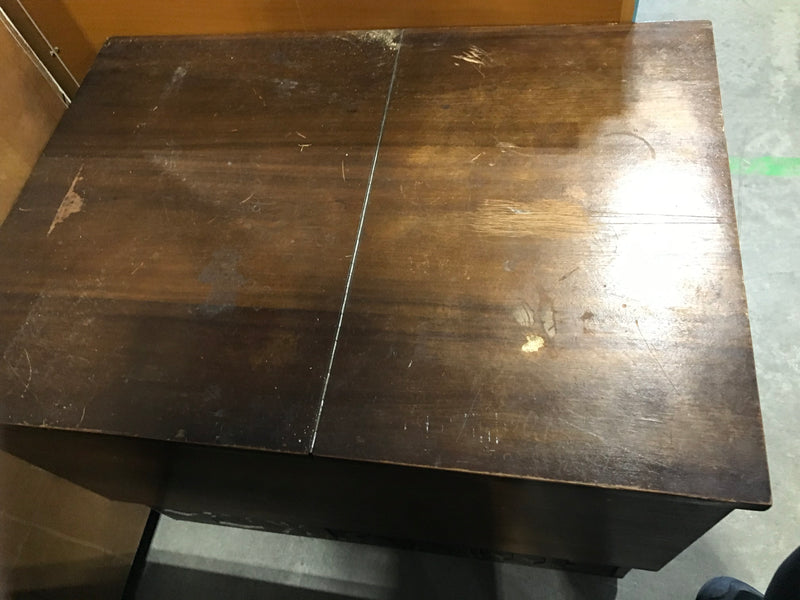 Wood Chest /  Side Table With Carvings