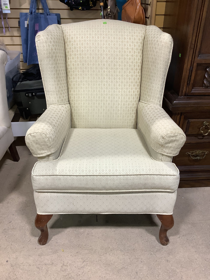 French Vanilla Wingback Chair