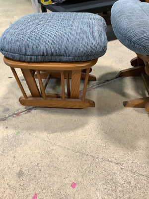 Light Blue Glider/ Matching Stool