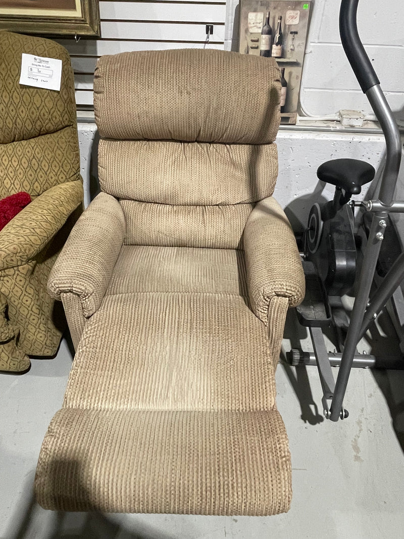 Contemporary Plush Fabric Overstuffed Recliner