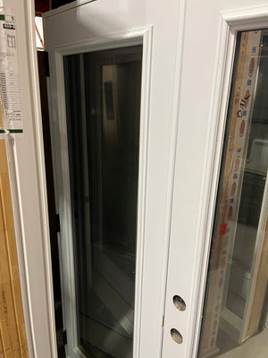 Modern Black Entry Door with Full-Length Glass Insert
