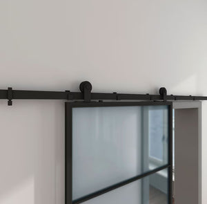 Concorde 37” x 84” Black Barn Door Kit with Door and Rail