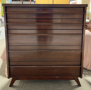 Teak MCM Set: Dresser, Vanity & Headboard