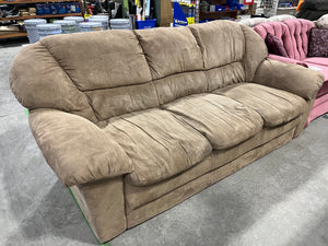 Beige 3-Seater Microfibre Couch