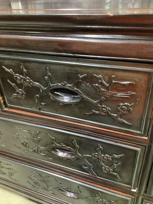 Hand-Carved Rosewood Chest-of-Drawers