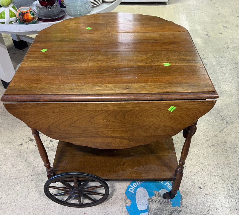 Vintage Drop-Leaf Tea Cart