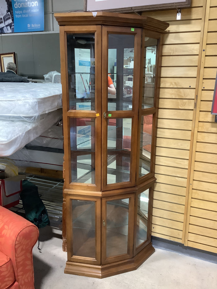 Illuminated Corner Cabinet