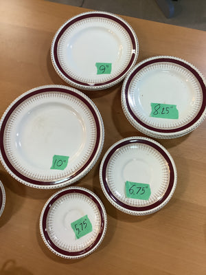 Burgundy Simpsons Potters China Set