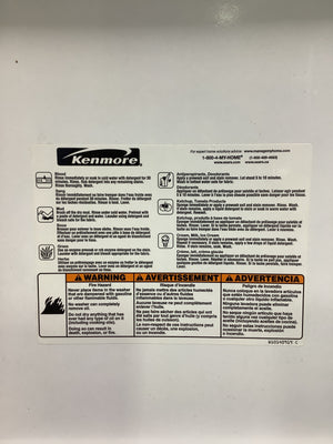 White Kenmore Washing Machine