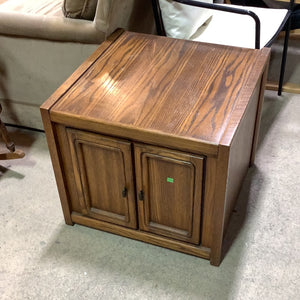 Solid Wood Midcentury Square Side Table