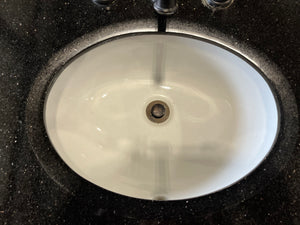 Antique-Style Bathroom Vanity with Granite Top & Sink