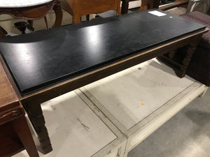 Dark Topped Vintage Coffee Table With Turned Legs