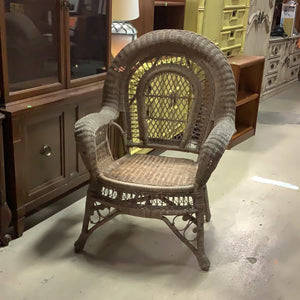 Weathered Wicker Armchair