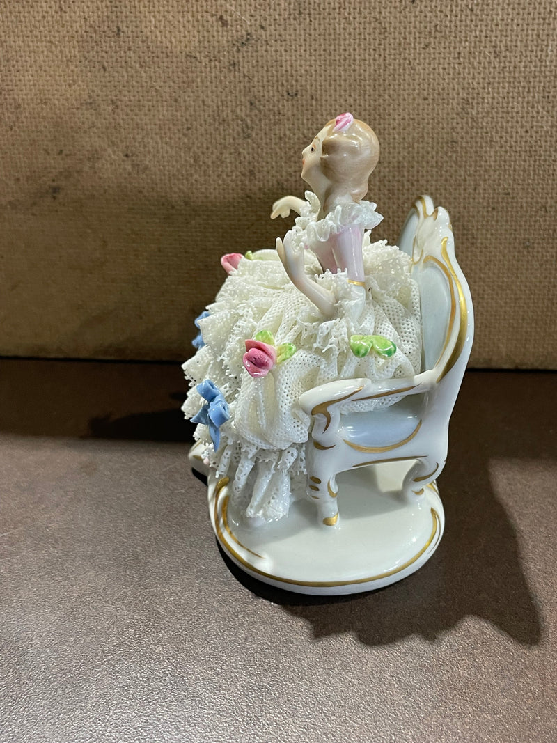 Dresden Lace Porcelain Figurine