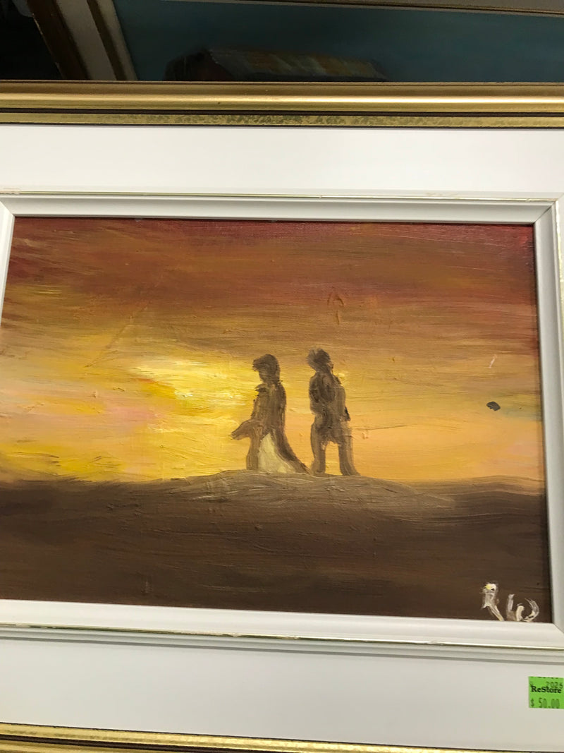 R. Wolff's Vibrant Orange Shaded Painting
