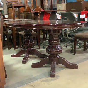 Dark Red Extending Dining Table