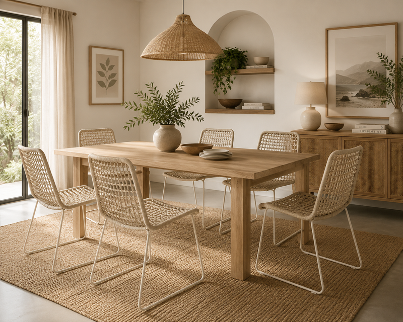 ABALONE Natural Cord Dining Chair
