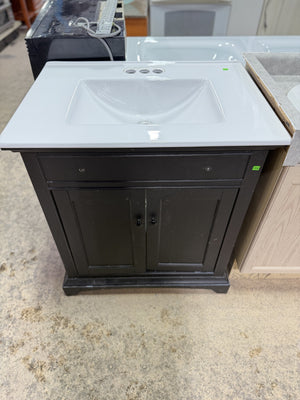 Classic Black Single Sink Bathroom Vanity