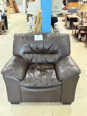 Chocolate Brown Leather Armchair