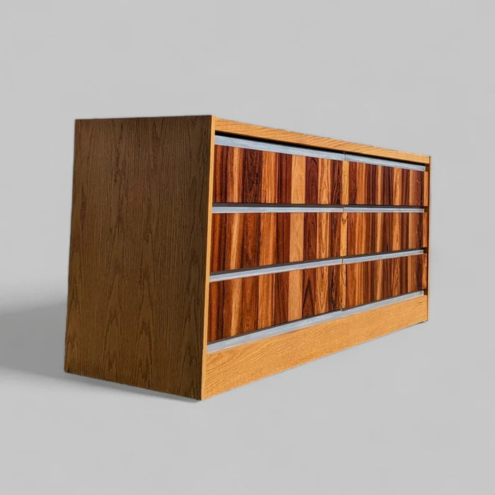 Mid-Century Modern 6-Drawer Dresser – Walnut Finish