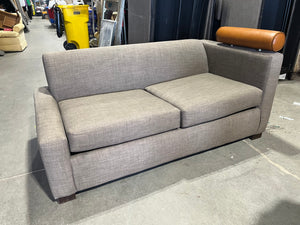 Modern Pull-Out Loveseat Sofa with Ottoman and Tray