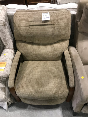 Woven Armchair With Wooden Accents