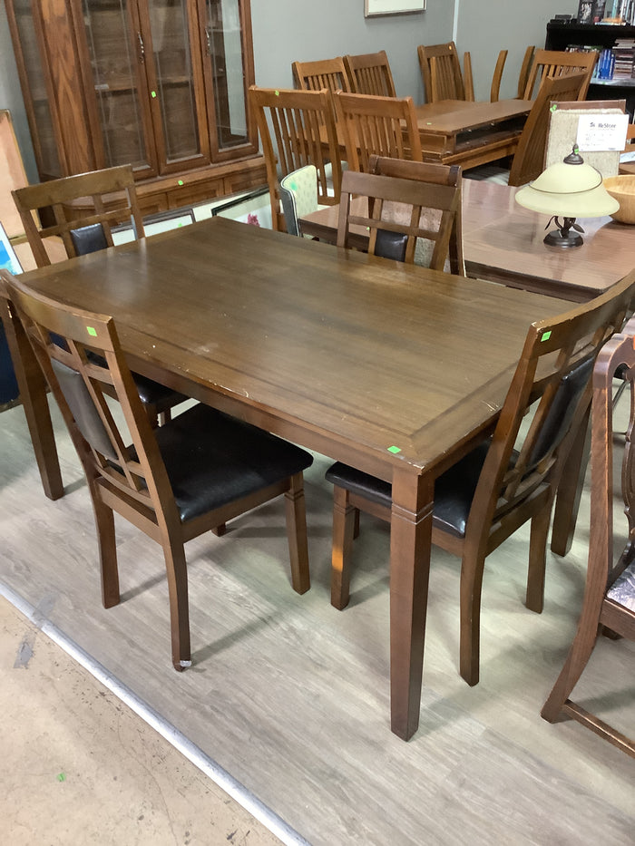 Modern Leather Seat Dining Set