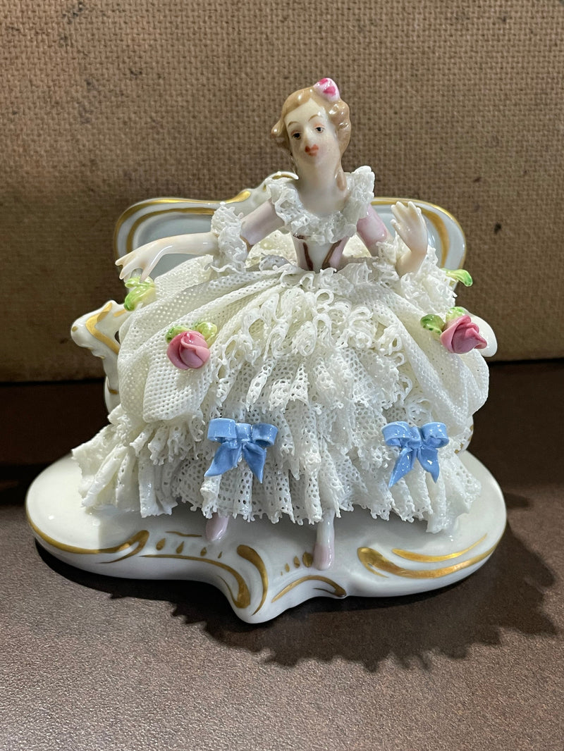Dresden Lace Porcelain Figurine