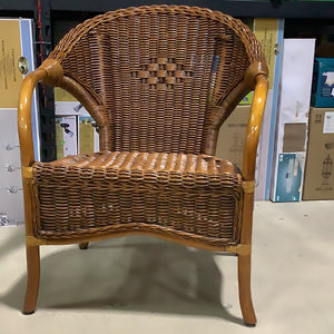 Glossy Wicker Armchair