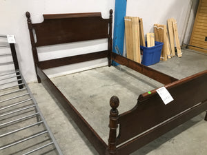 Dark Brown Wooden Queen Size Bed Frame