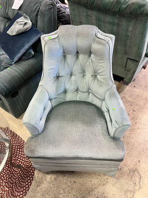 Teal Velvet Swivel Chair