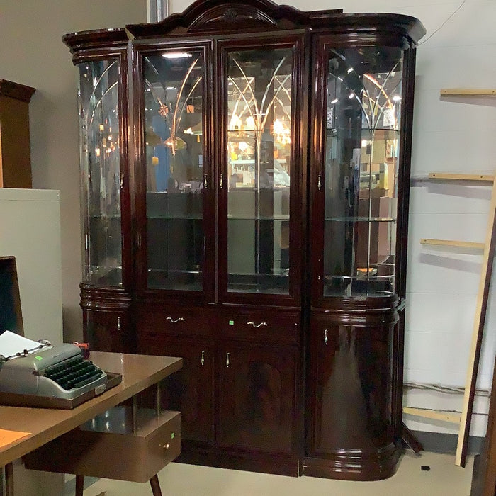 Dark Red Display Cabinet