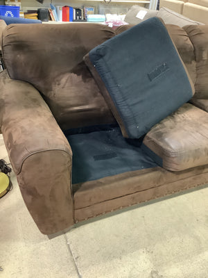 Brown Suede Sofa
