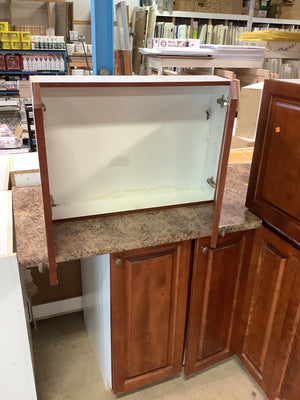 Red Wood Brown Handle Kitchen