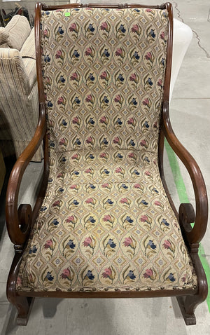 Floral Rocking Chair w/ Bentwood Frame