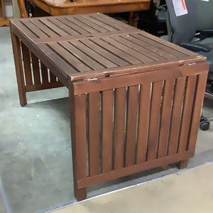 Wooden Slat Patio Table