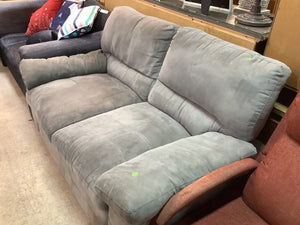 Grey Plush Loveseat