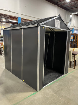 Rubicon 6 ft. x 8 ft. Dark Gray Garden Storage Shed